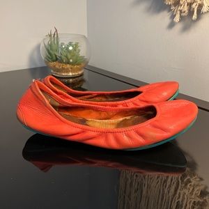 Tieks by Gavrieli womans size 11 red/orange ballet flats